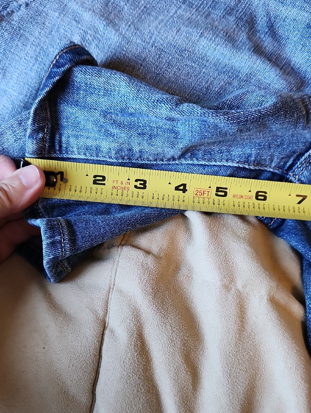 LOFT Blue Jean Shorts, Cuffed, Medium Wash, Size 8, 6.5" Inseam, EUC - Picture 7 of 7